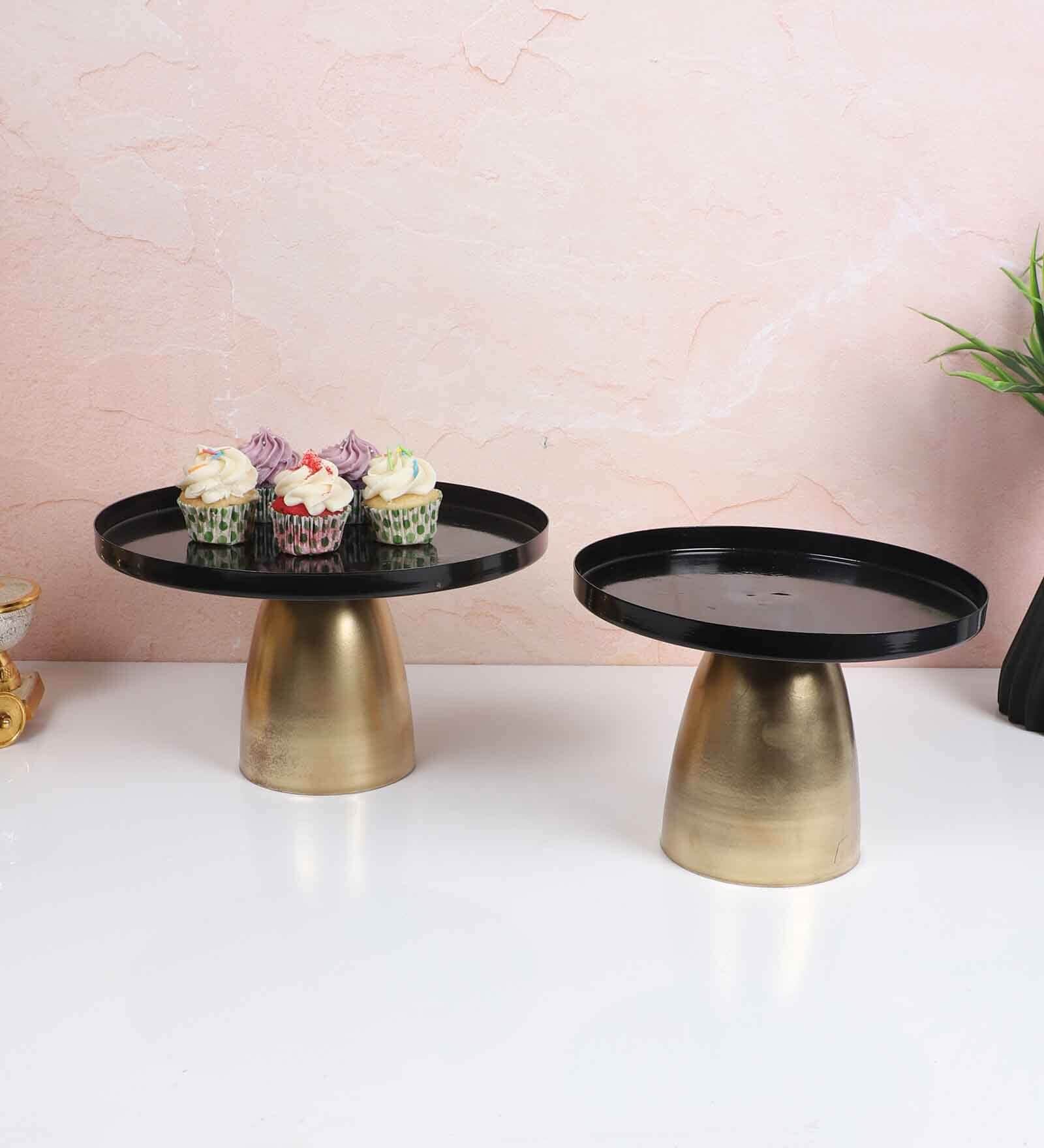 Capsule Black & Gold Buffet Riser