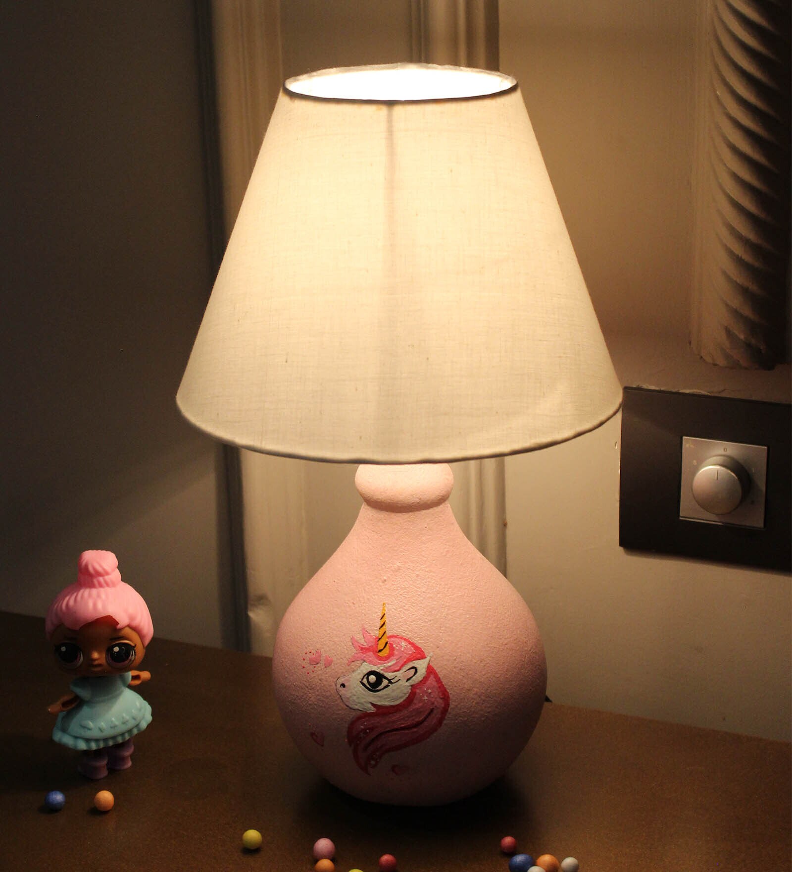 Lyra Pink Terracotta Shade Kids Lamp
