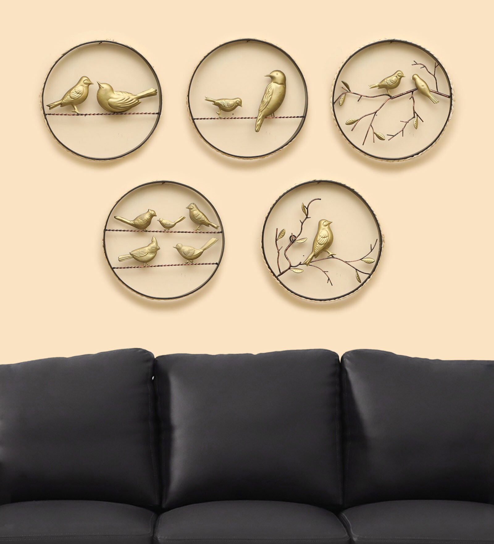 Cara Circle Bird Family Wall Decor