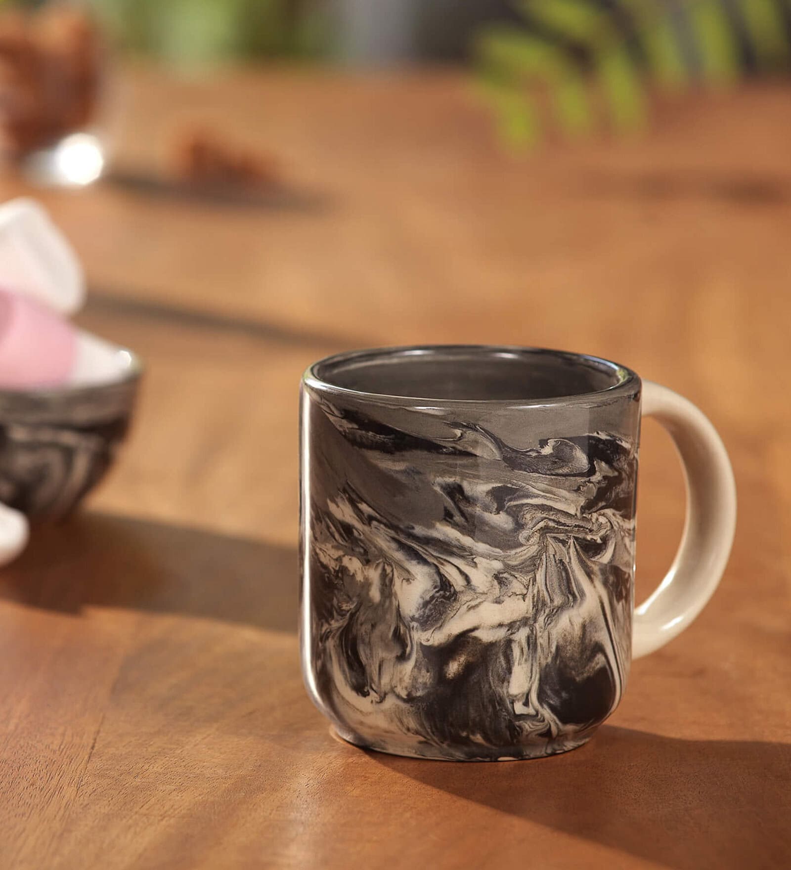 Carbon 250ml Grey & Black Ceramic Tea Cup