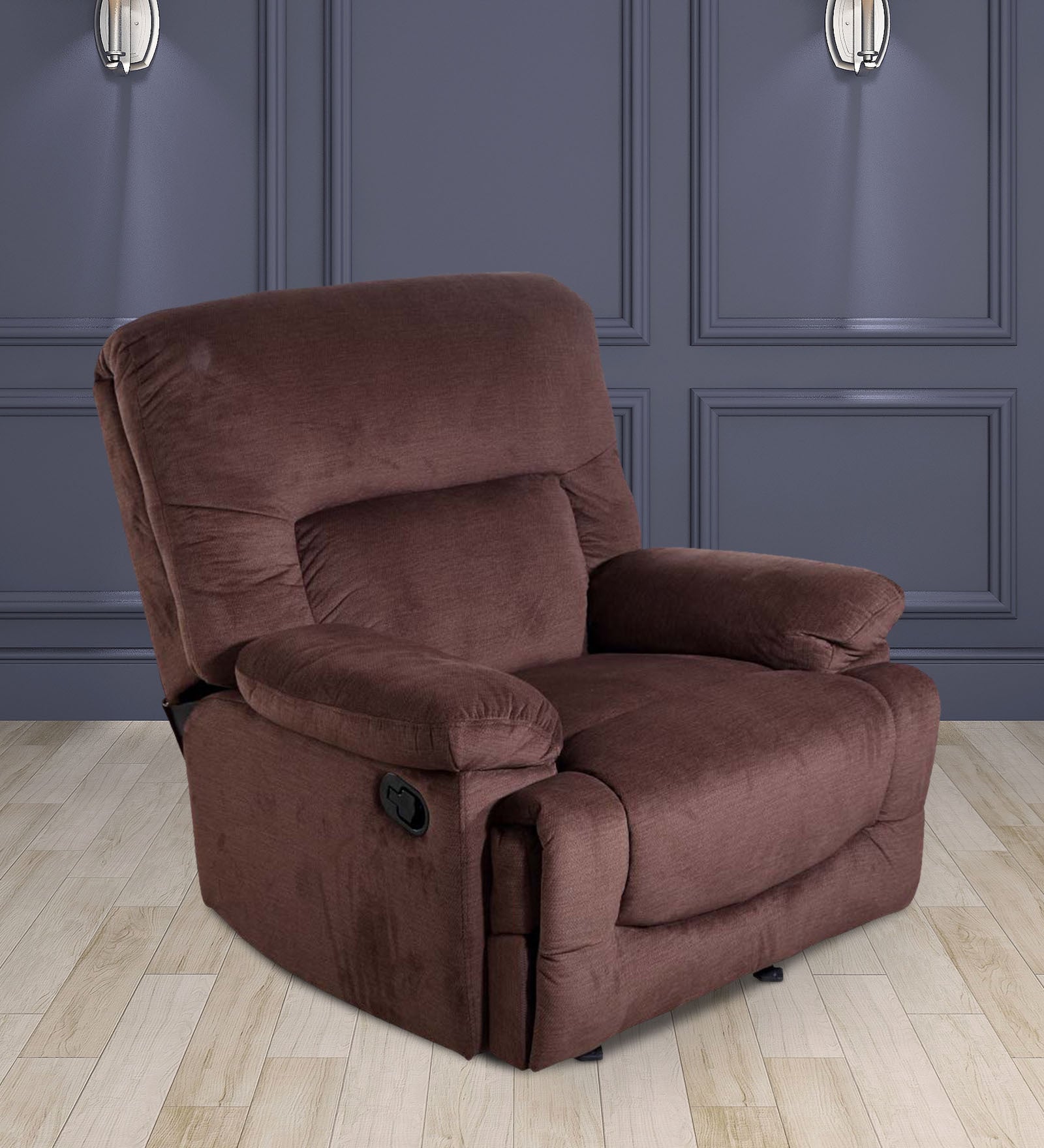 Buy Cardiff 1 Seater Recliner Sofa in Chocolate Colour at 60 OFF by