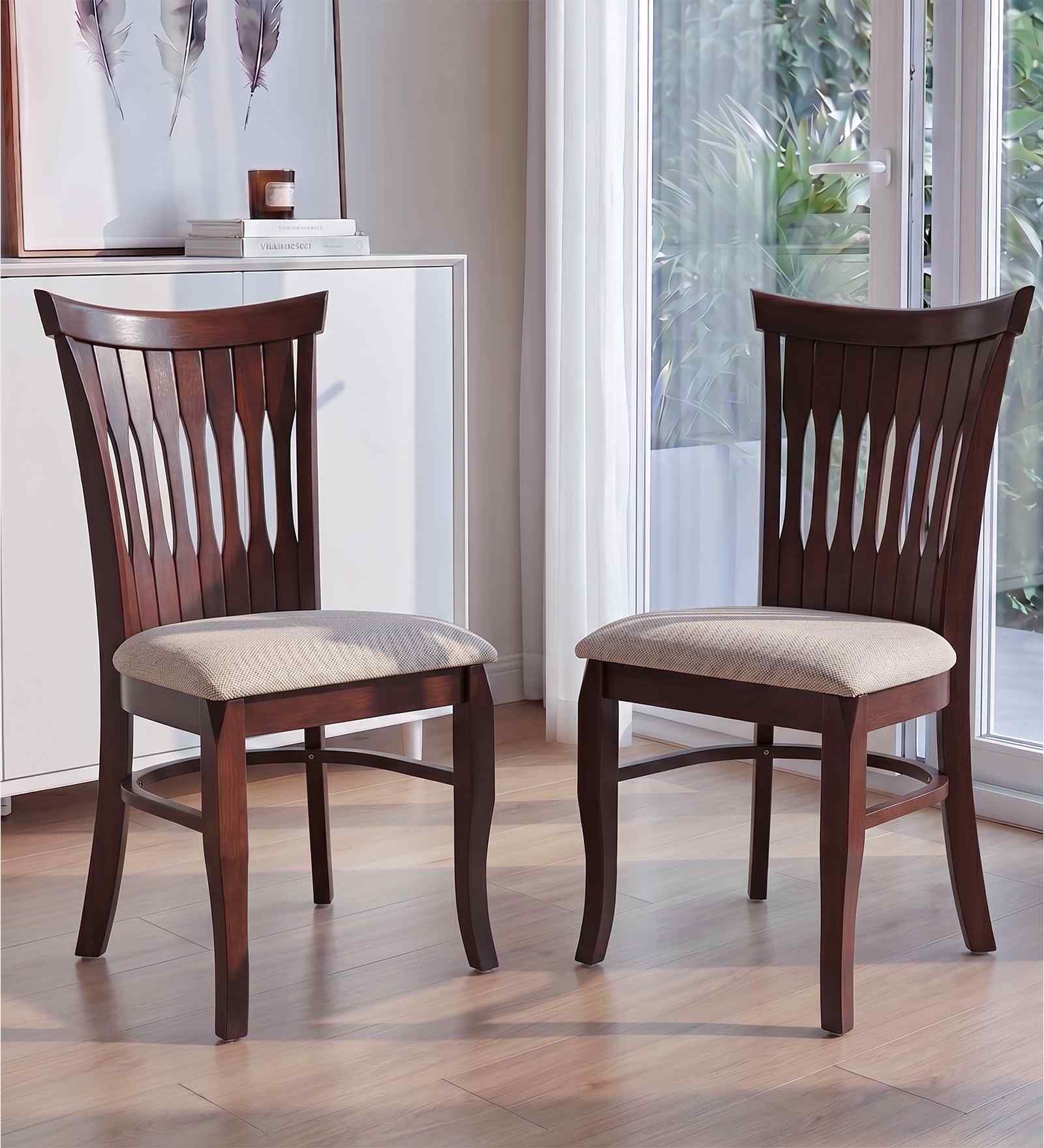 Cardiff Solid Wood Dining Chairs (Set Of 2)