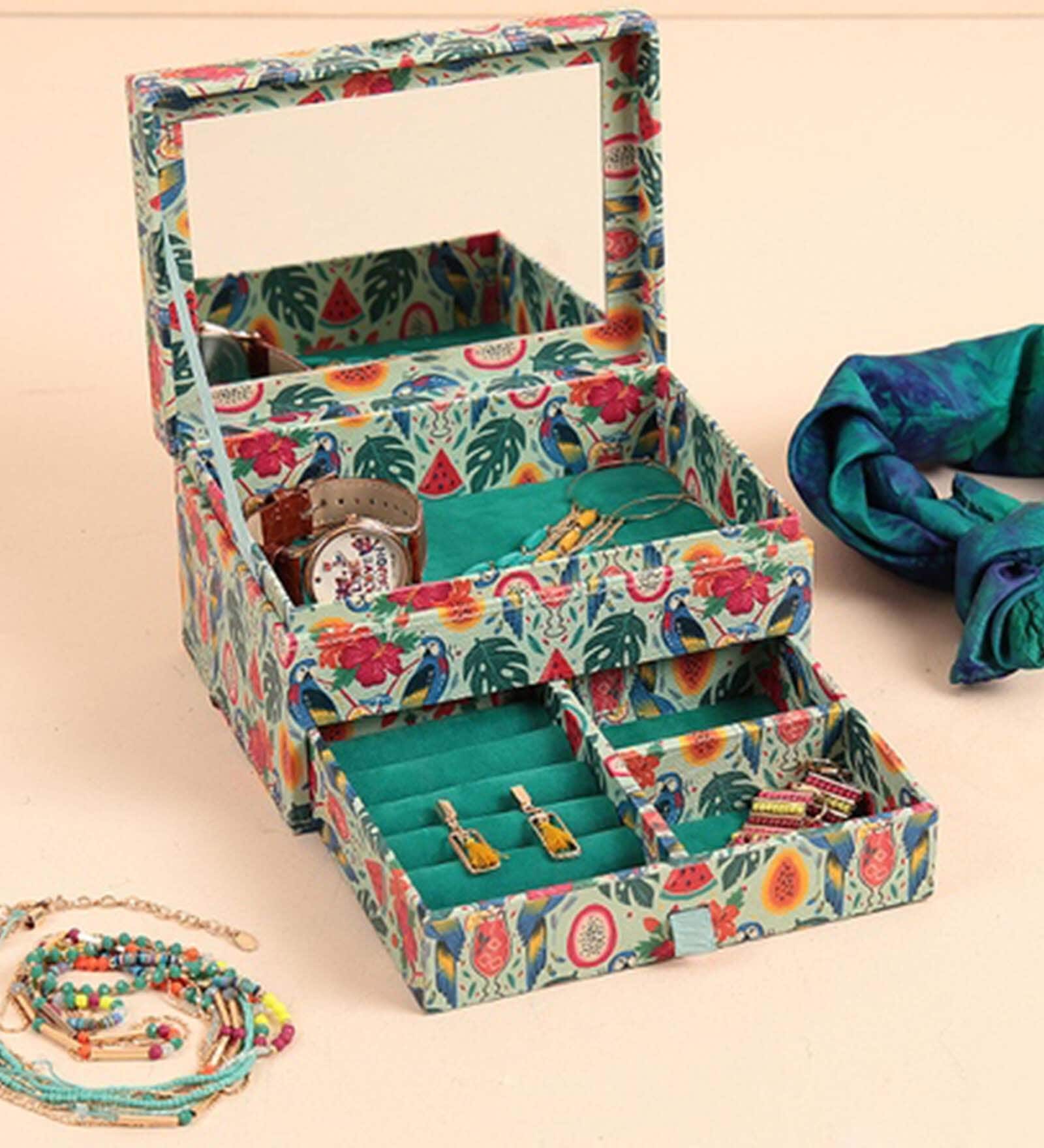 Caribbean Vibes Eco Leatherette Trinket Decorative Box