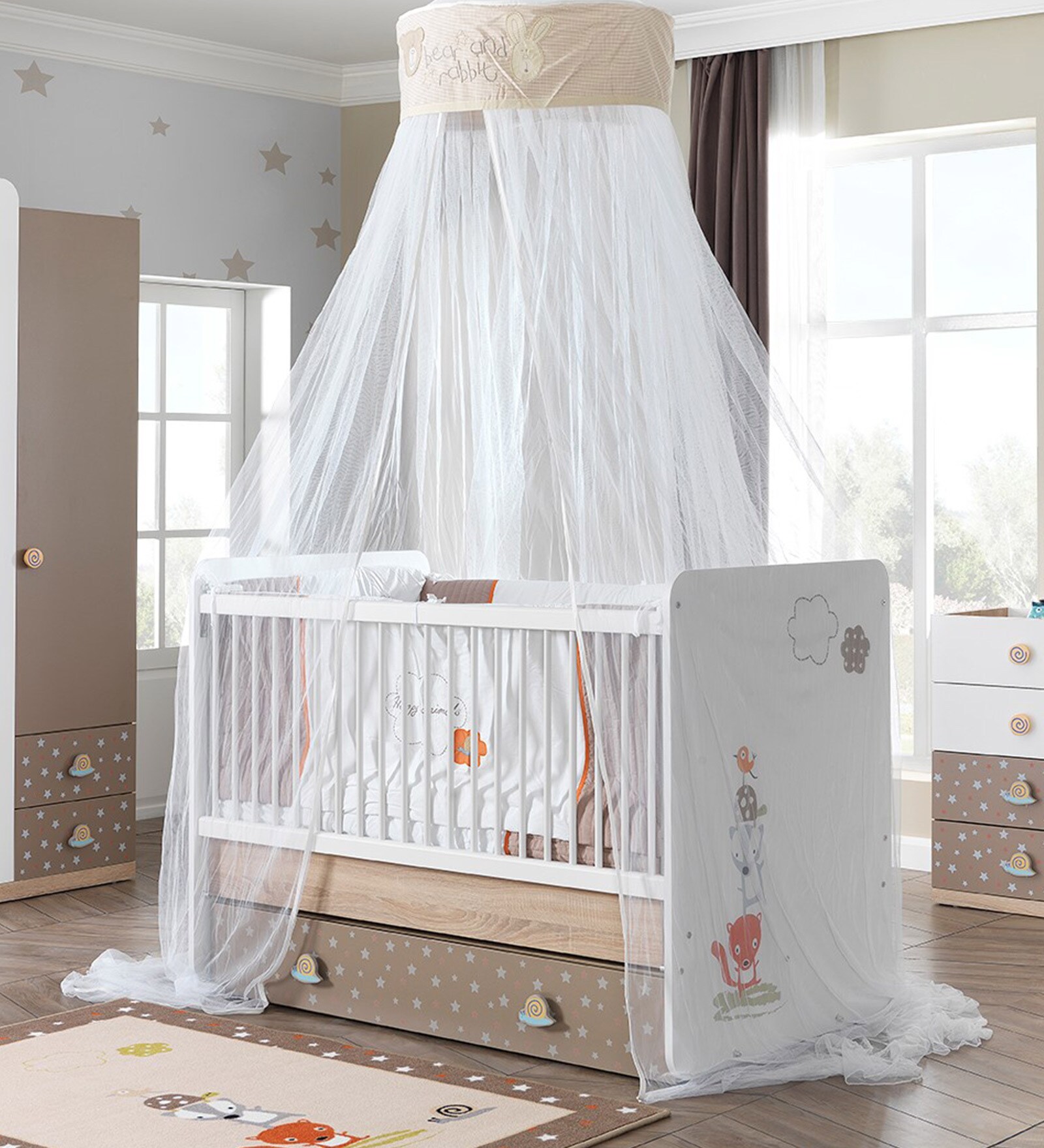 Carino Crib in White Finish