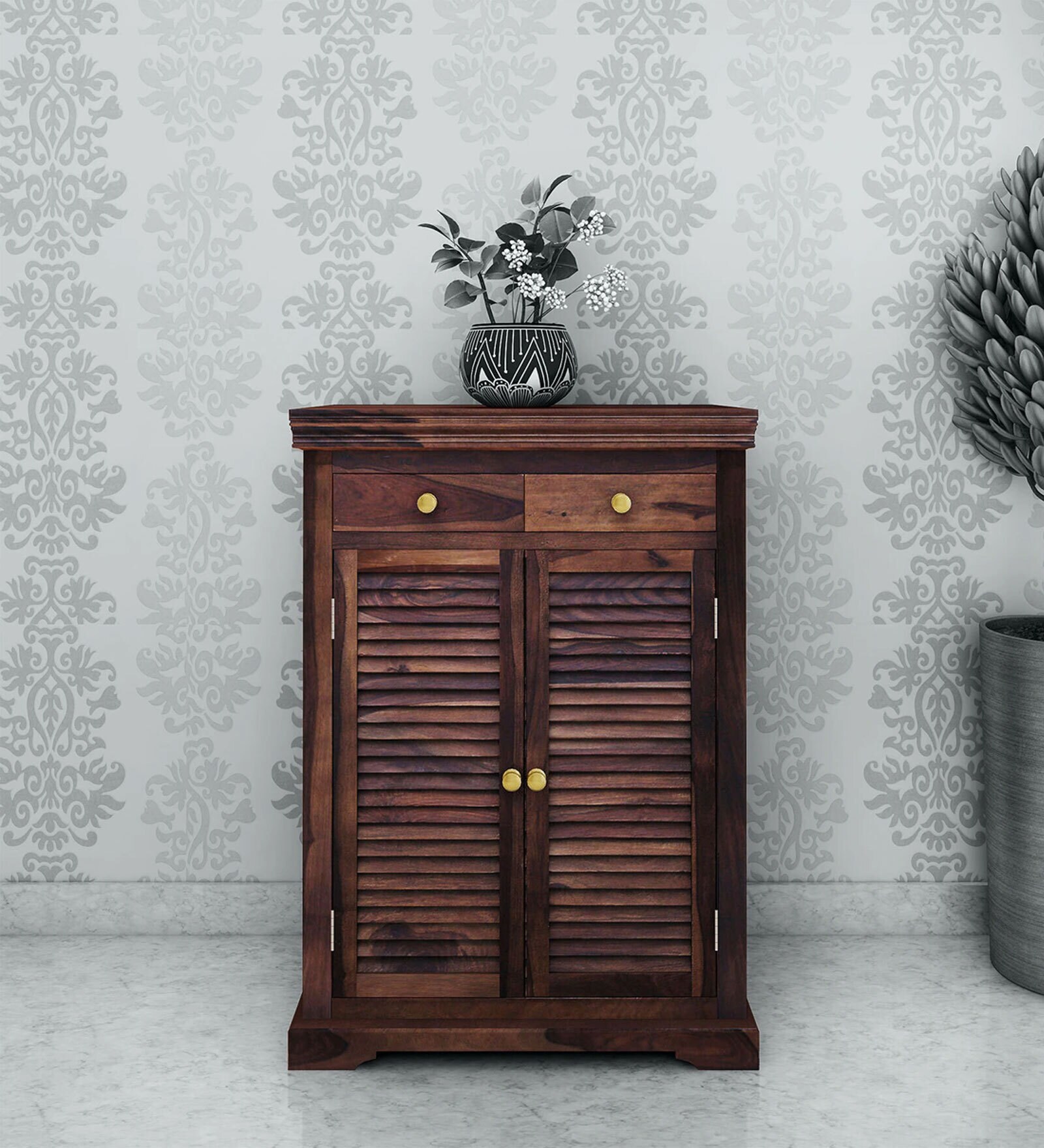 Buy Carleson Solid Wood Shoe In Provincial Teak Finish By