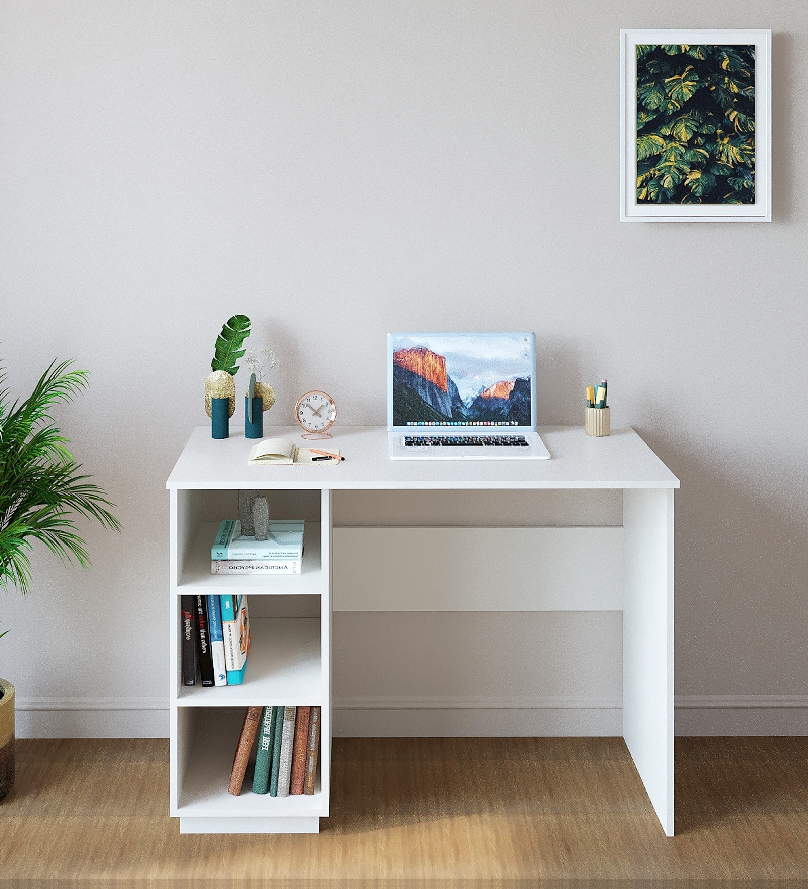 Carron Writing Table in White Finish