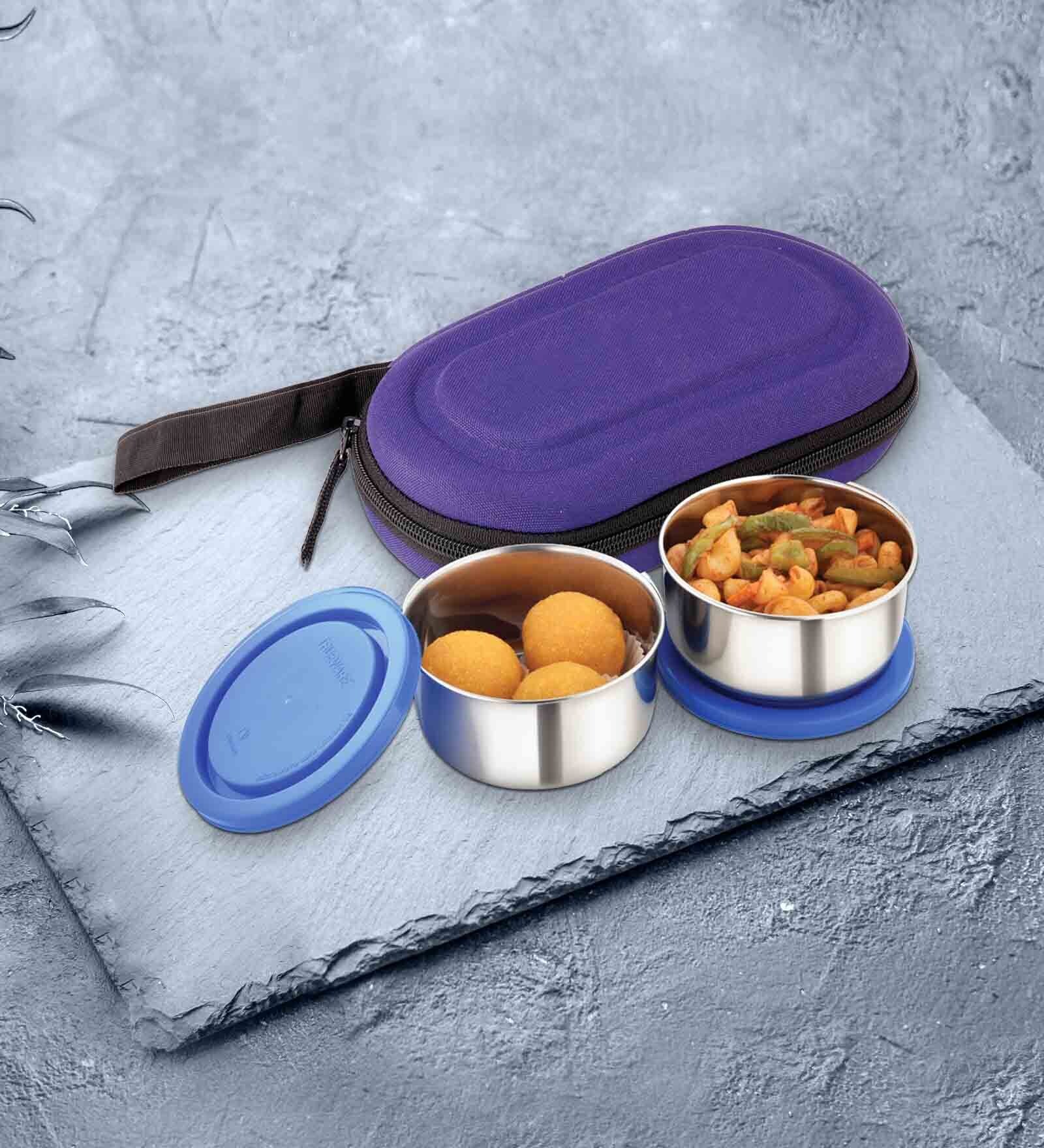 Carry on Nutri  Blue Stainless steel  2 Container Lunch Box