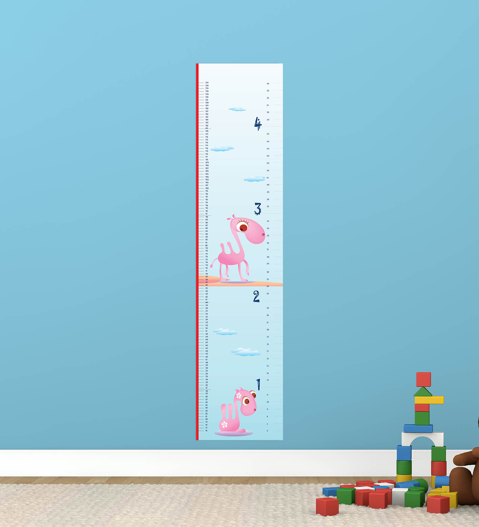 Cartoon Designed Height Chart in Multicolor