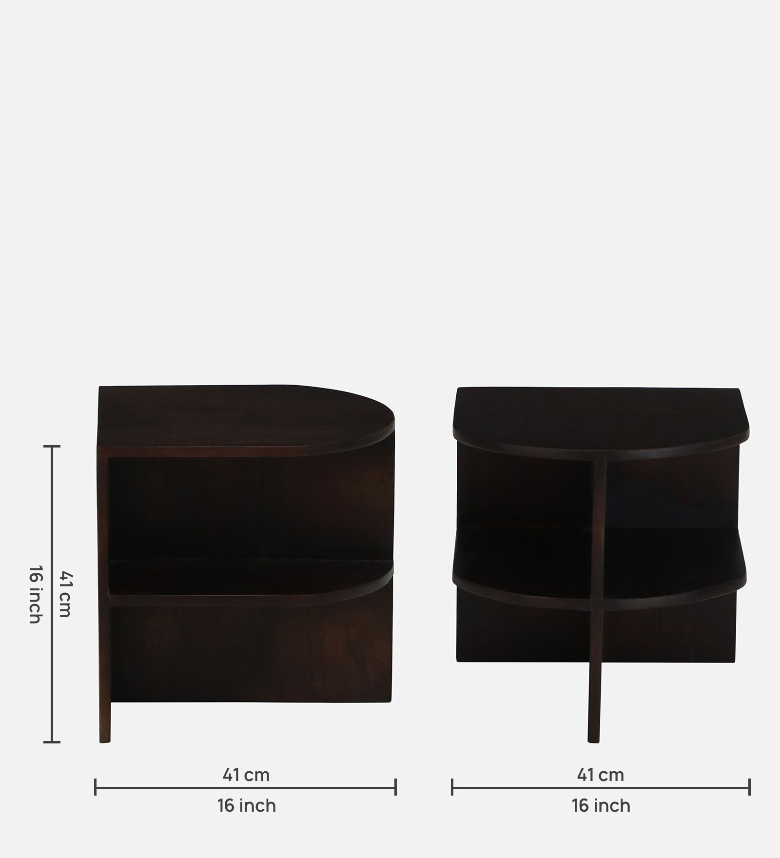 Carver Mango Wood End Table In Brown Colour