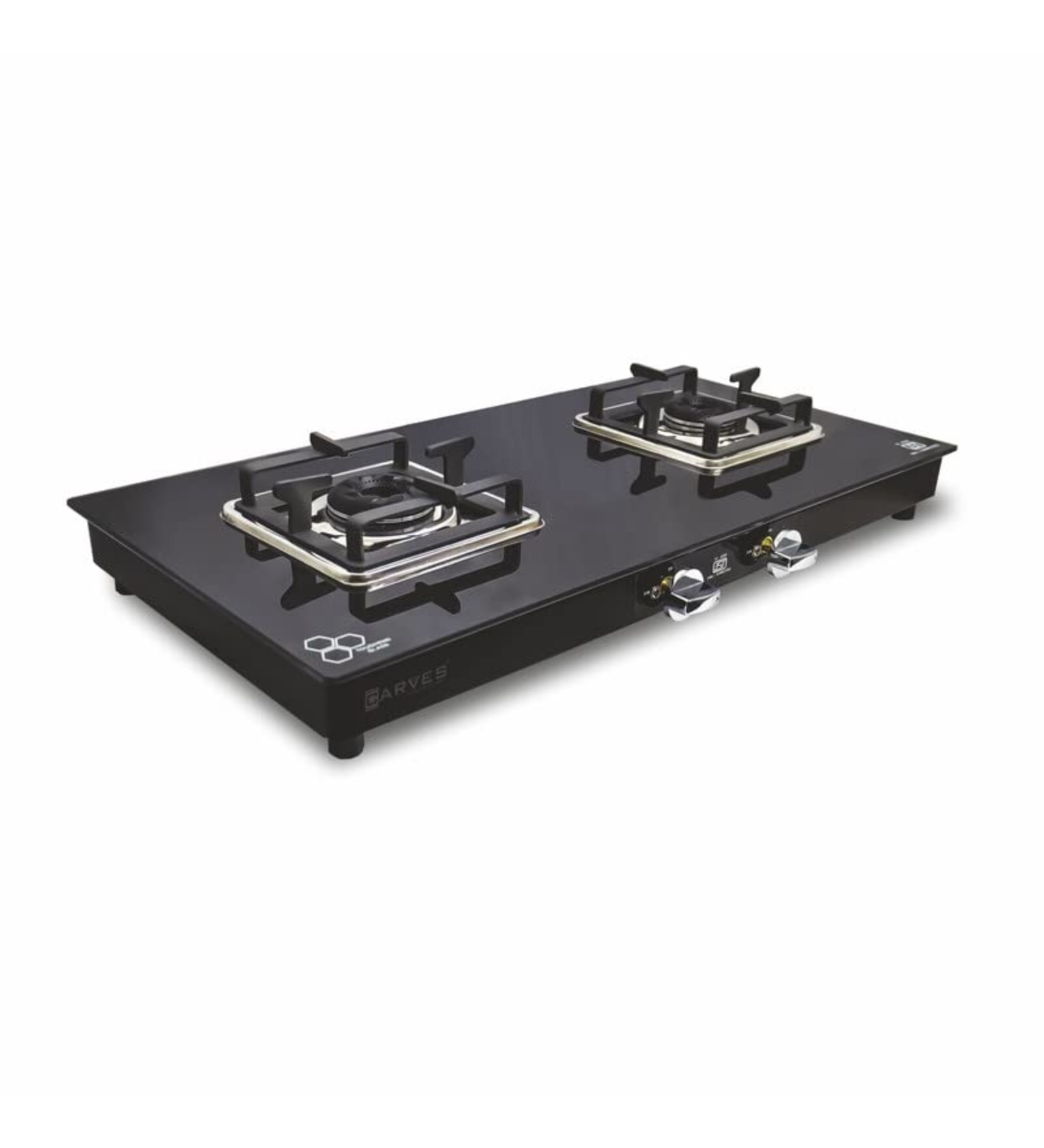 Buy CARVES 2 Burner Amaze Glass Gas Stove (Casting Heavy pan Supports