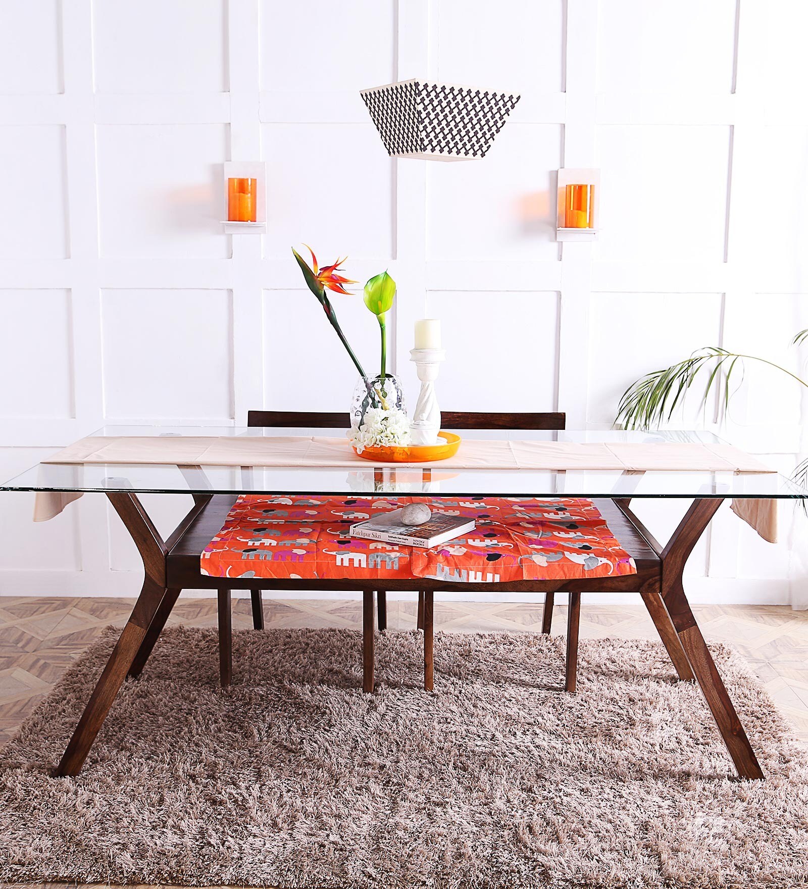 Buy Kennewick Six Seater Dining Table in Provincial Teak Finish by