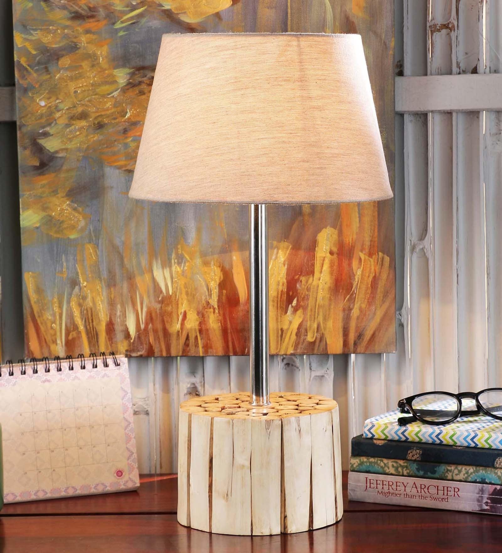 San Pio Table Lamp In White Base -