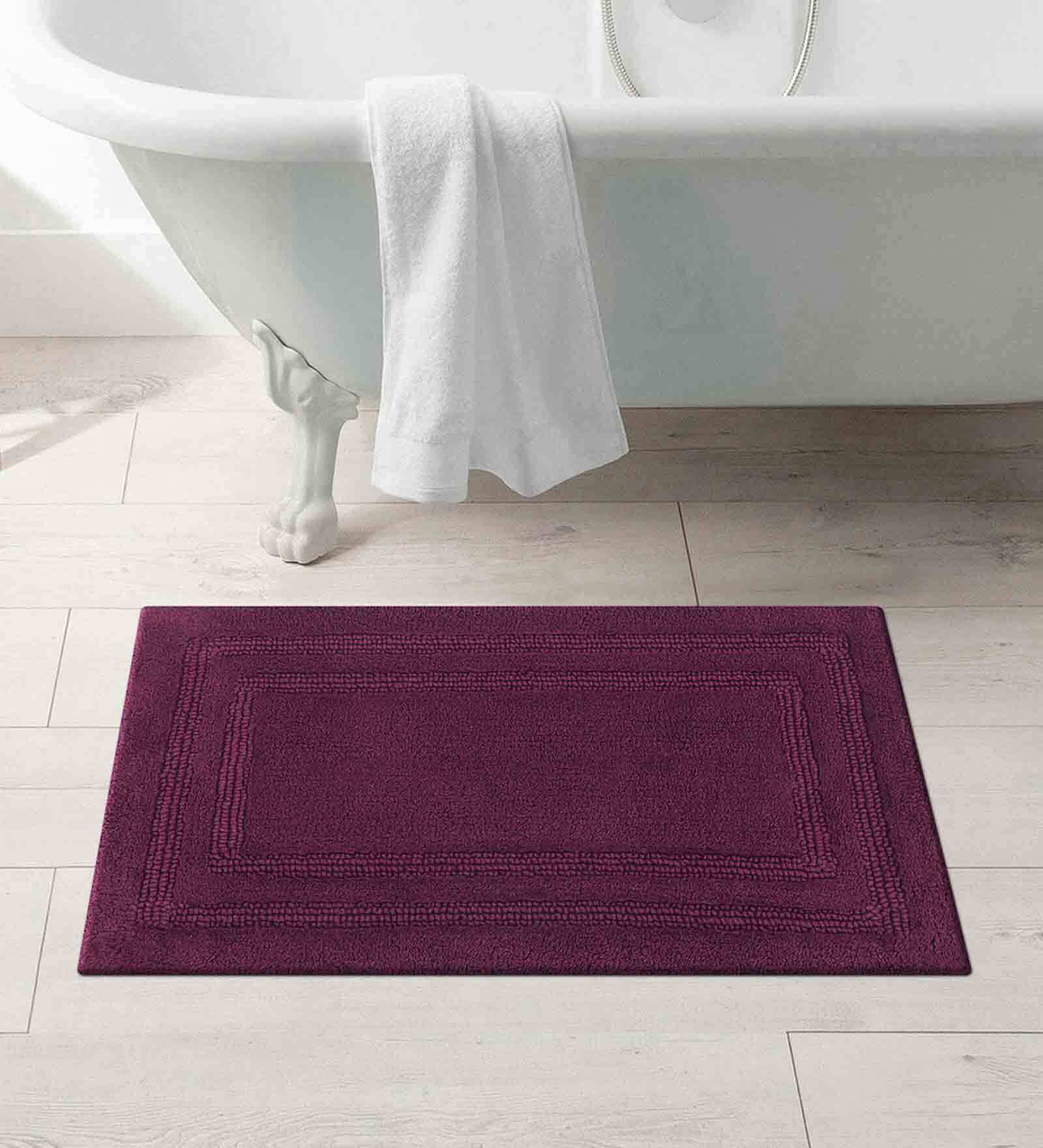 Casanova Bath Mat 50 x W 80 cm in Burgundy Color