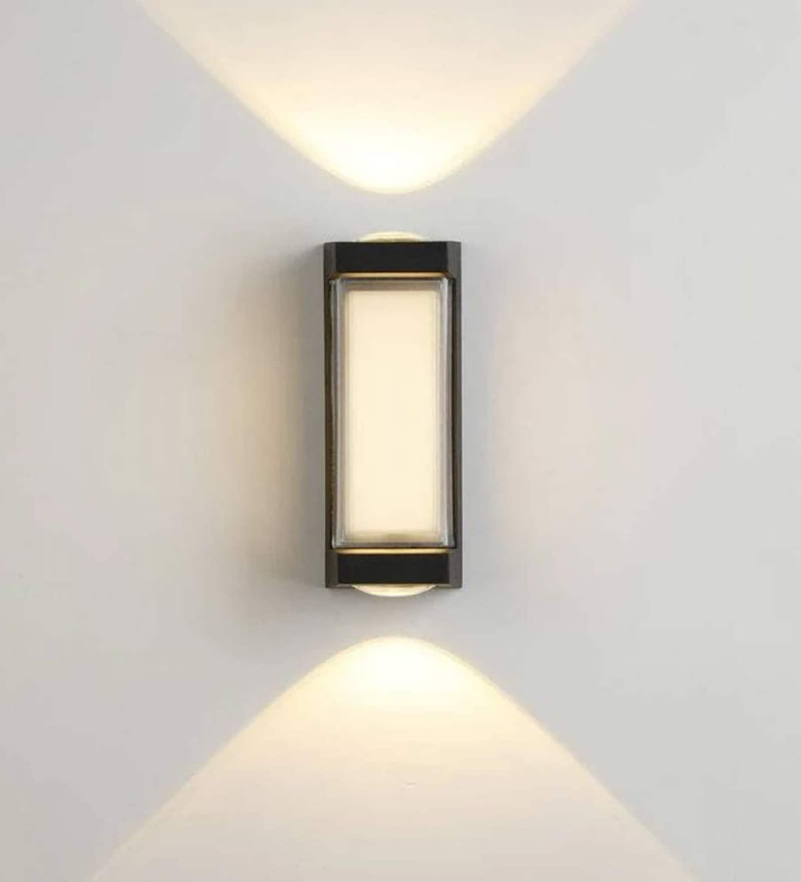 Cascade Sand Black Outdoor Wall Sconce LED Up Down Light