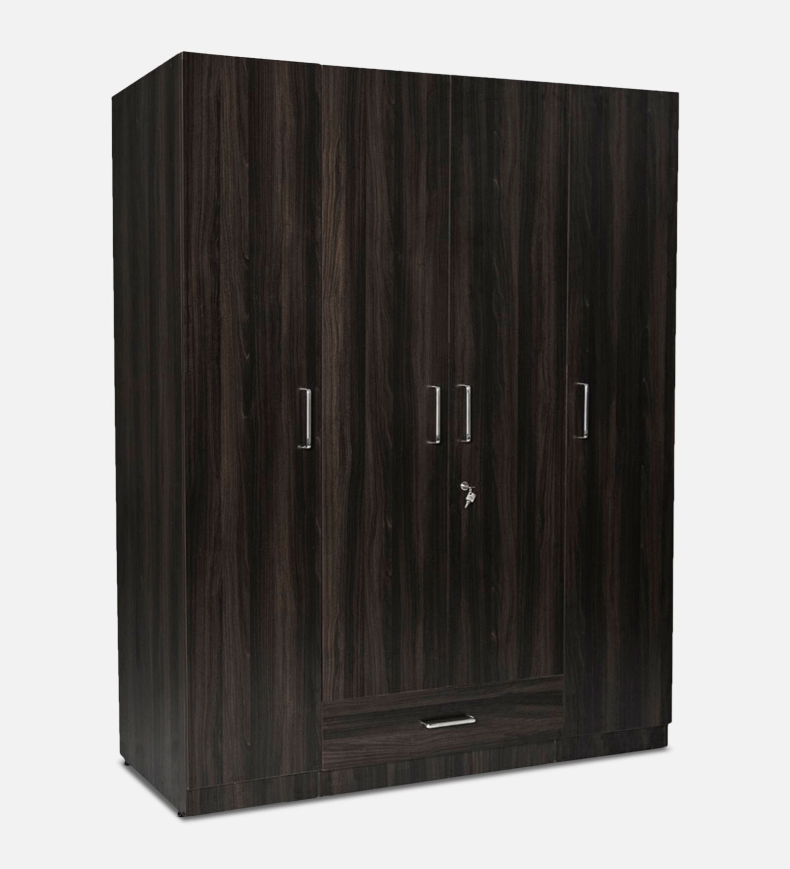 Cashmere 4 Door Wardrobe in Dark Brown Finish