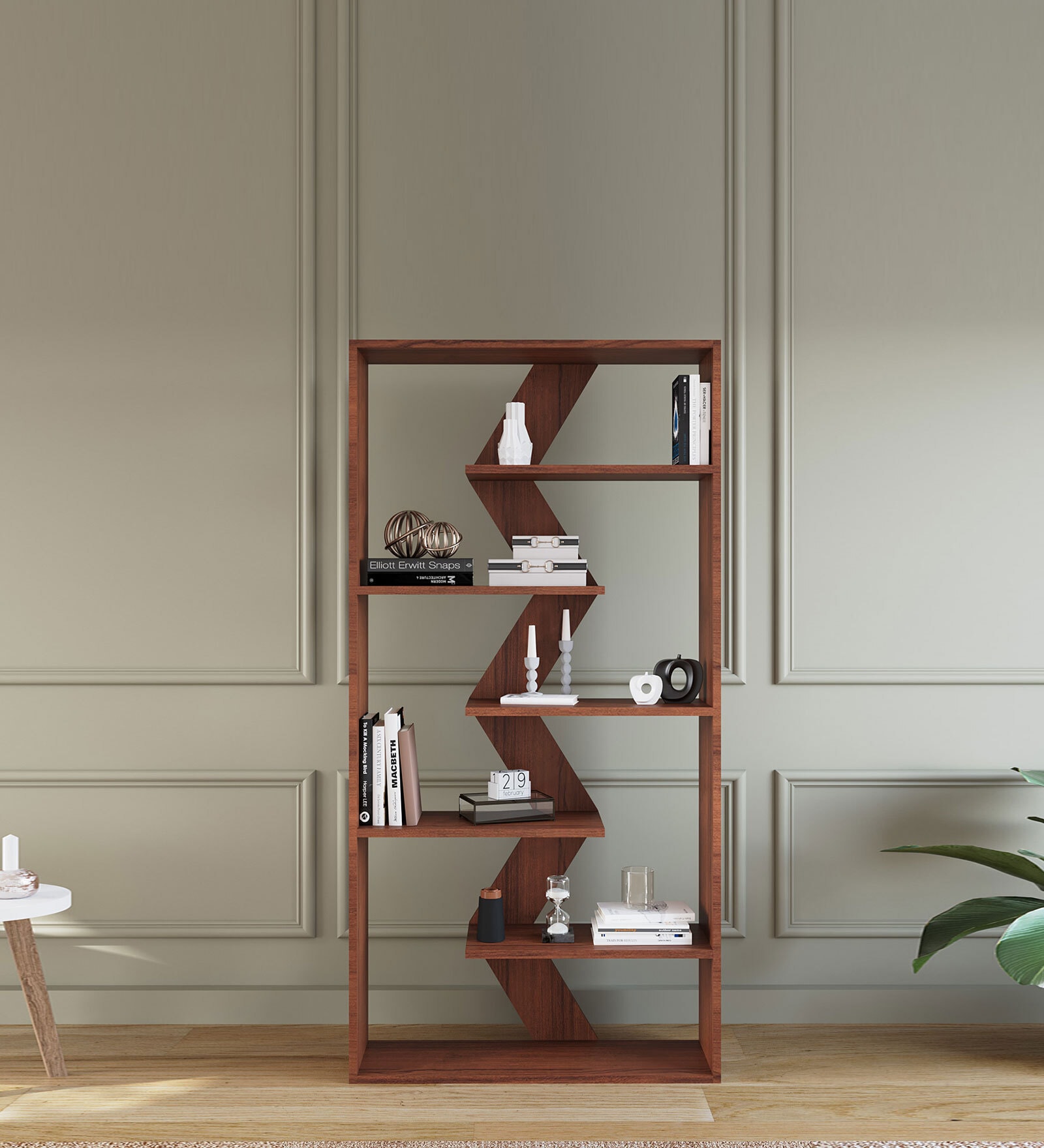 Buy Cassia Bookshelf In Walnut Colour at 22% OFF by RayTrees | Pepperfry