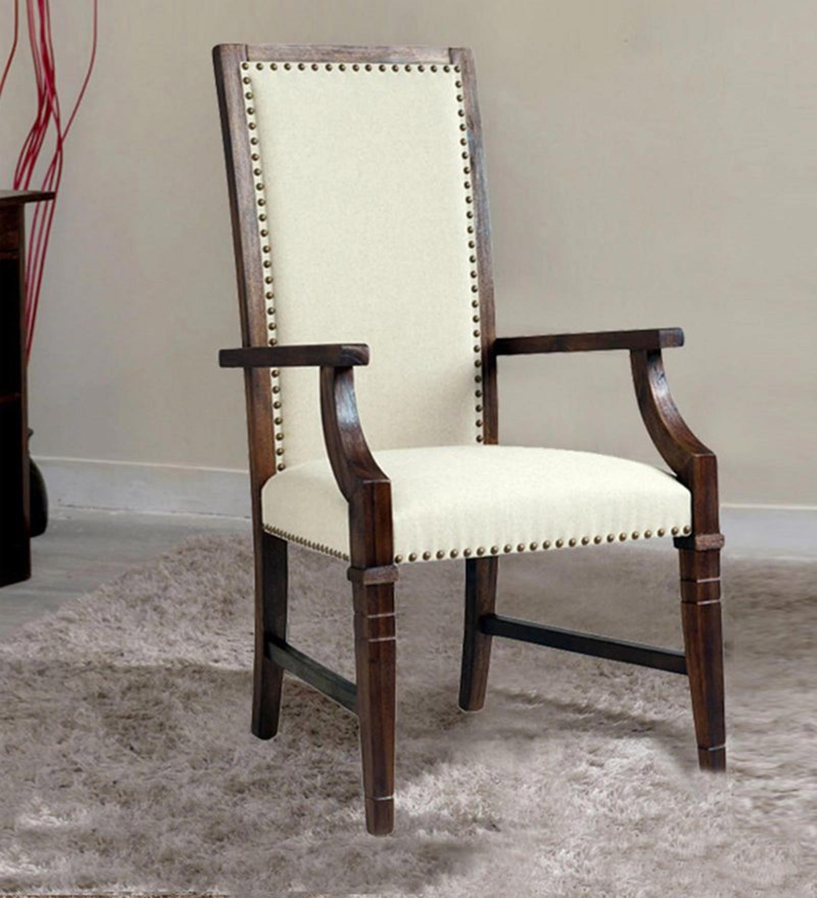 Buy Castleford High Back Chair in Provincial Teak Finish on Rent Online