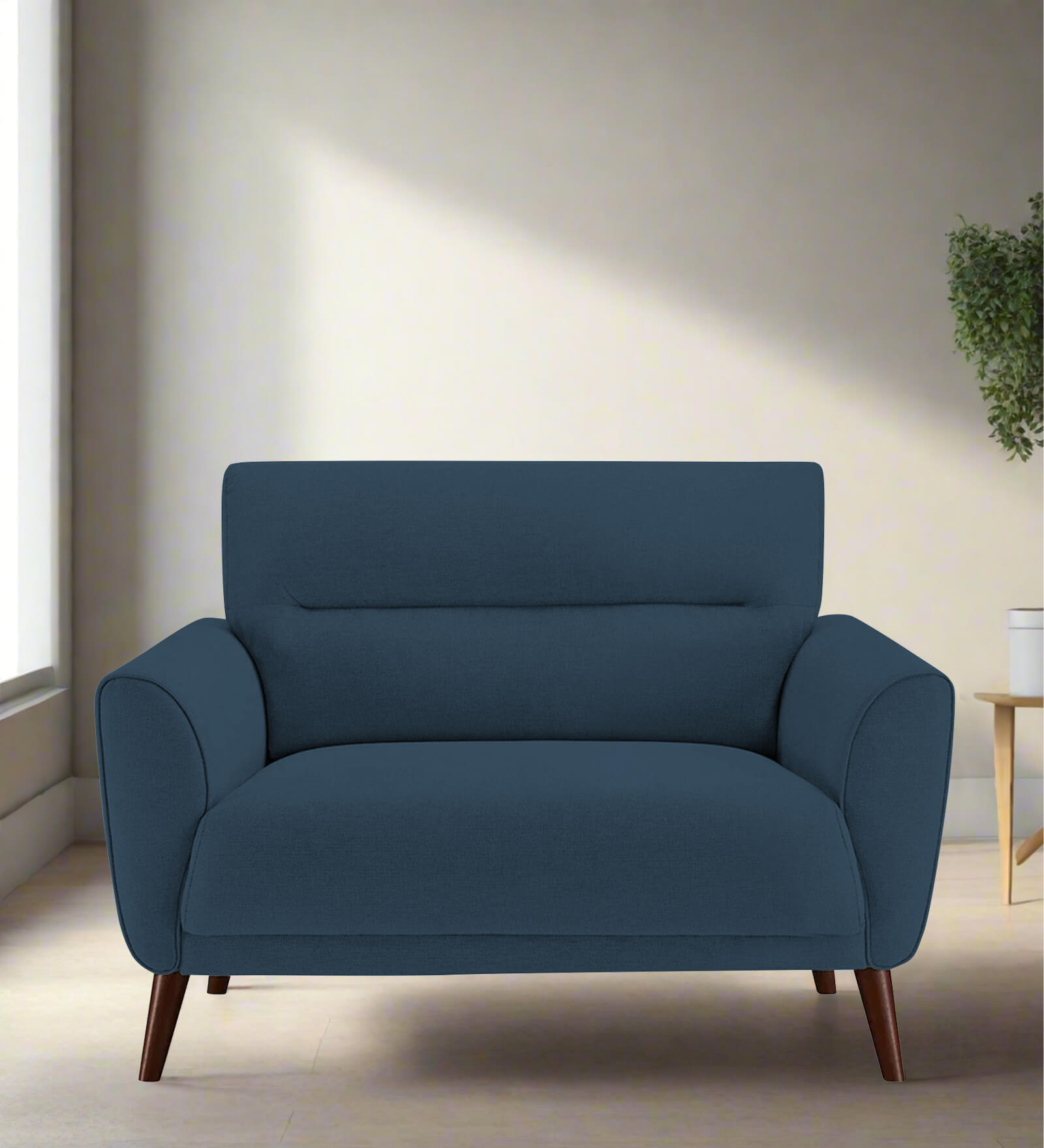 Castro Fabric 1 Seater Sofa In Royal Blue Color