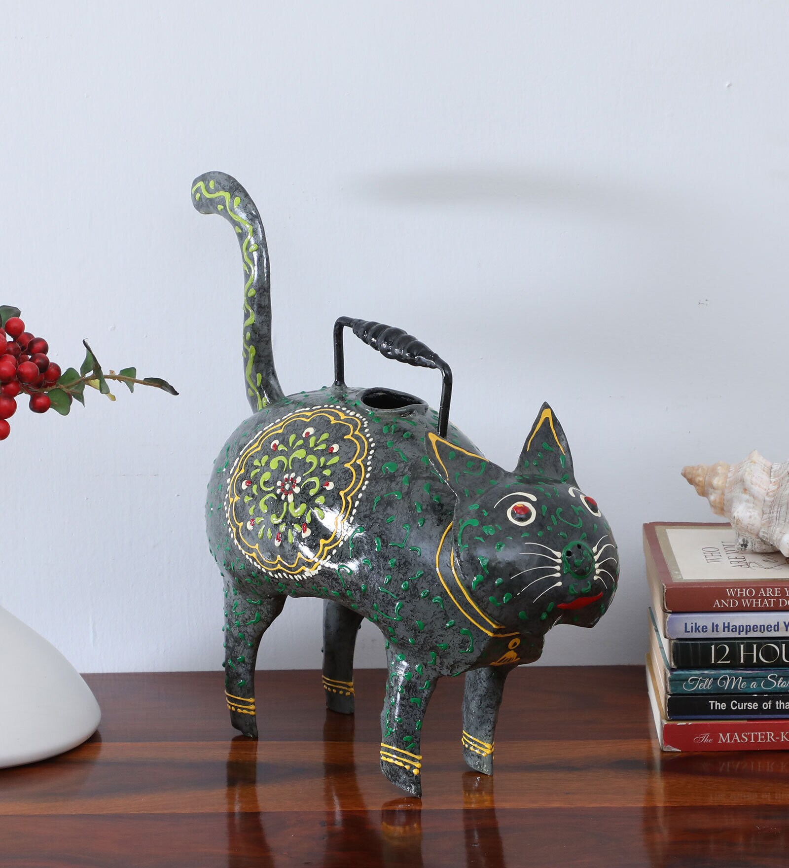 Cat Sea Green Metal 1.5 L Watering Can