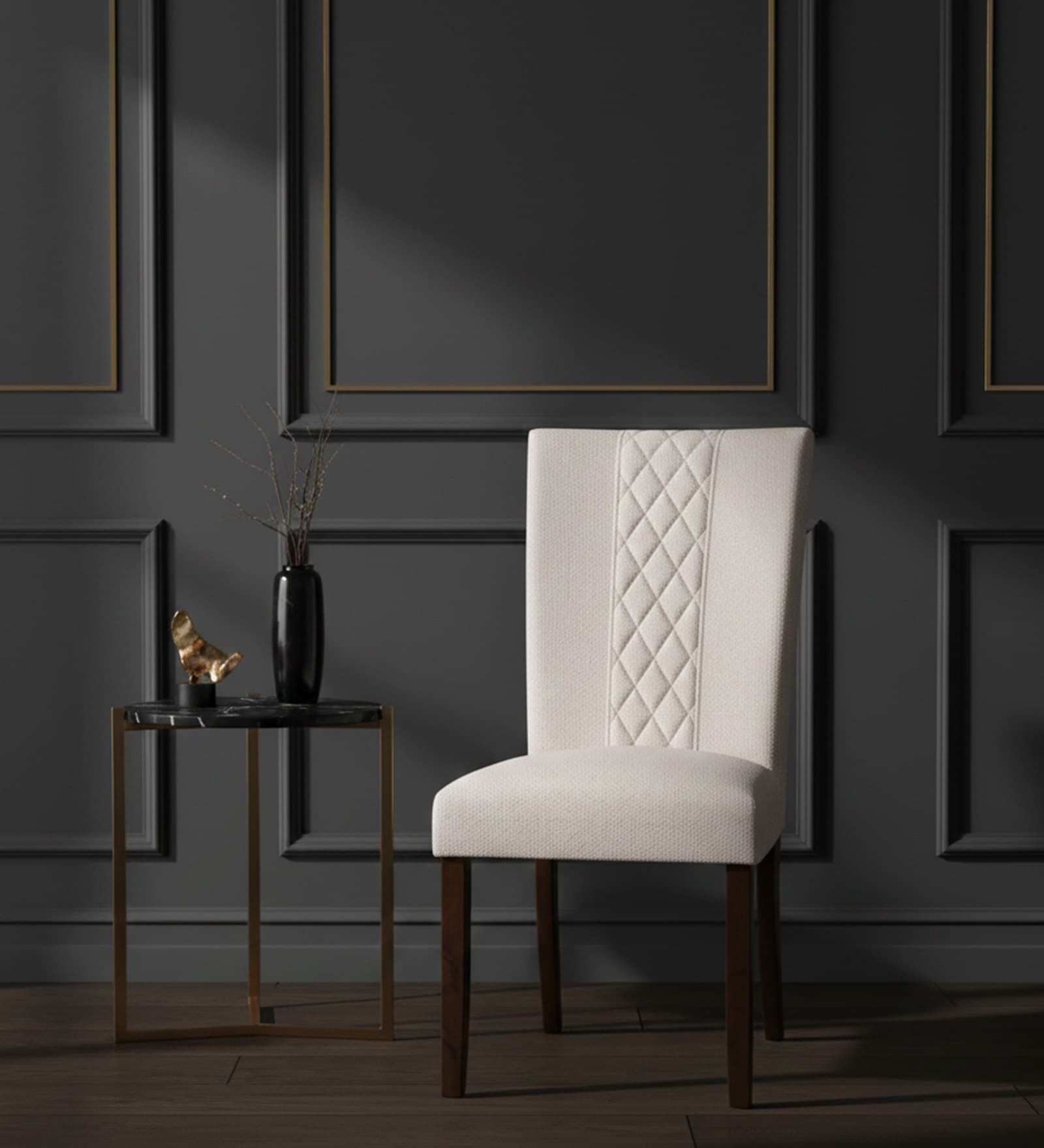 Catherine Dining Chair In Grey Color