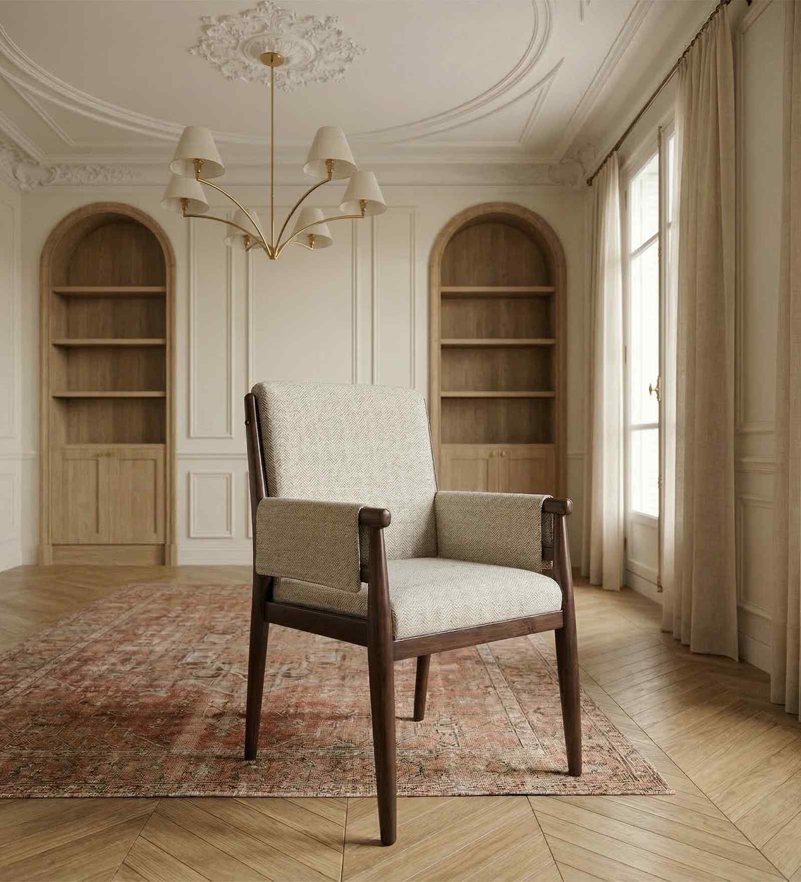 Cavallo Dining Chair In Natural Getrud Finish