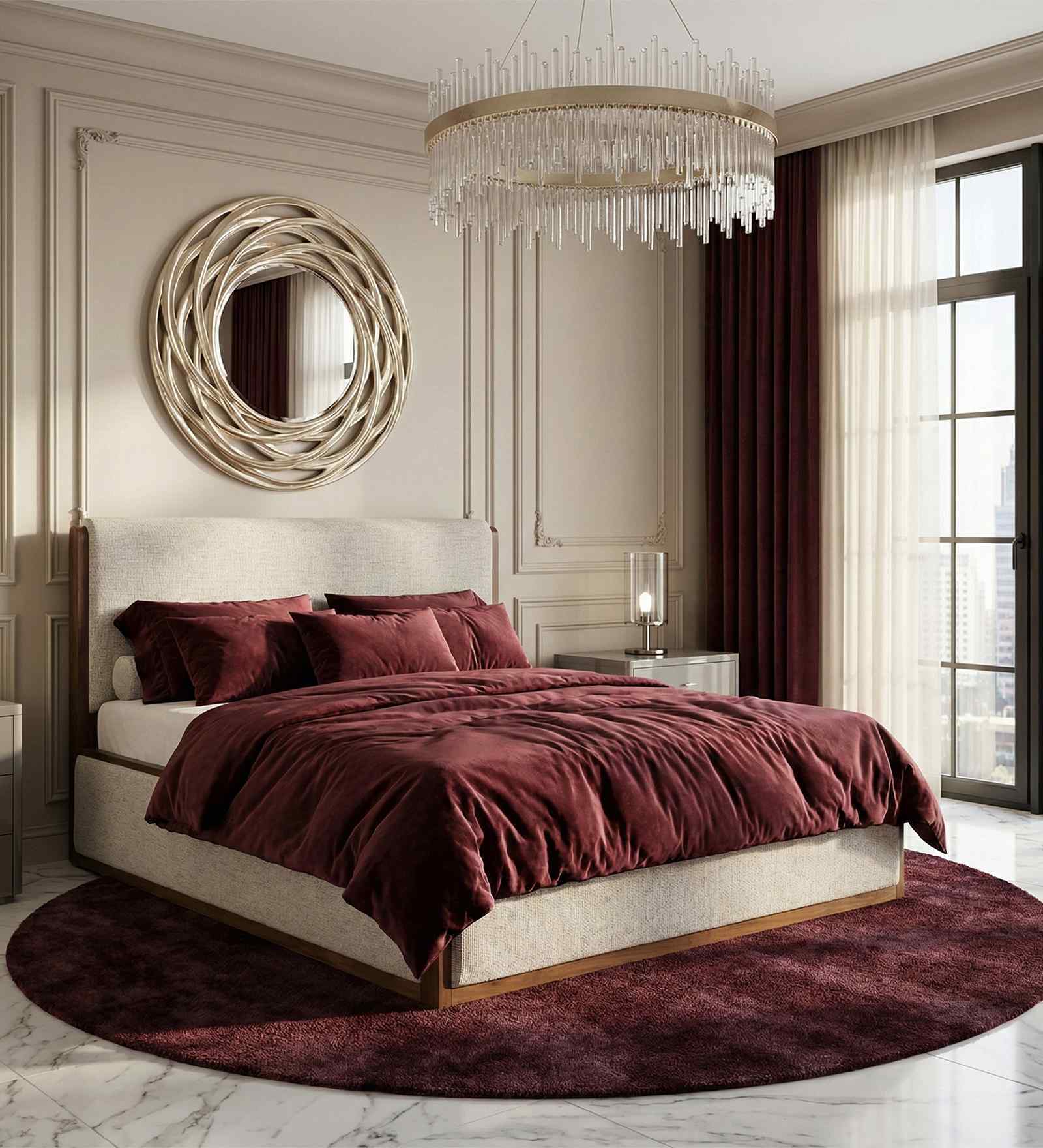 Cavallo Queen Size Bed With Ipiano Finish
