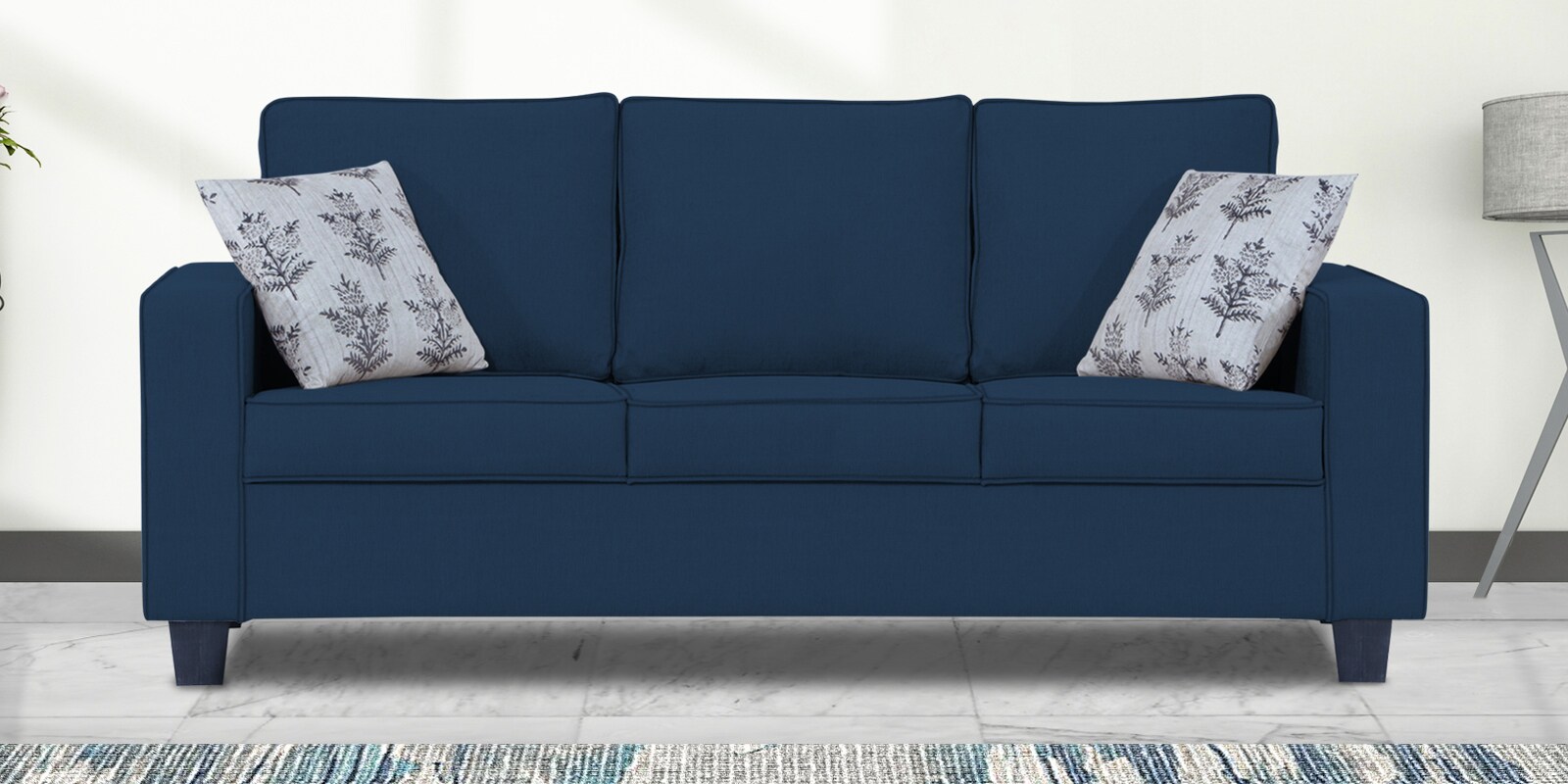 Camden Fabric 3 Seater Sofa in Blue Colour
