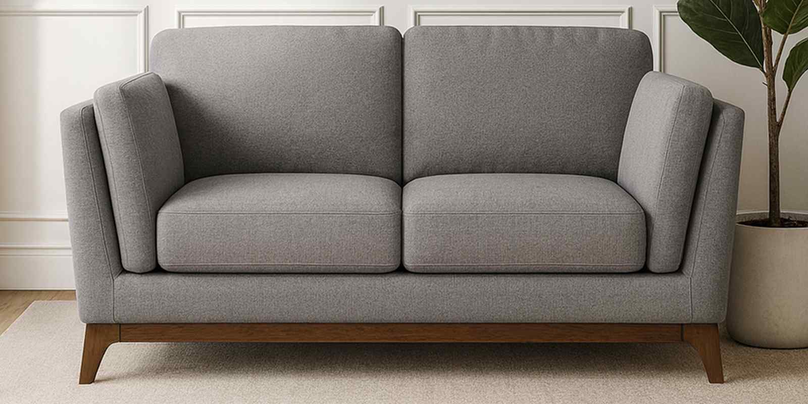 Candy Fabric 2 Seater Sofa in Dim Grey Color