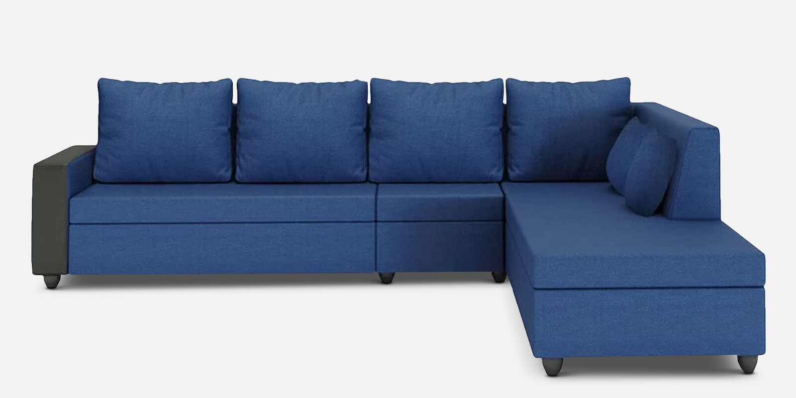 Buy Casparo Fabric LHS Sectional Sofa in Dark Blue Colour at 19 OFF by