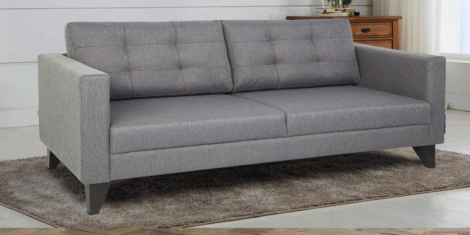 Buy Castellar Fabric 2 Seater Sofa in Grey Coloy By HomeTown Online ...