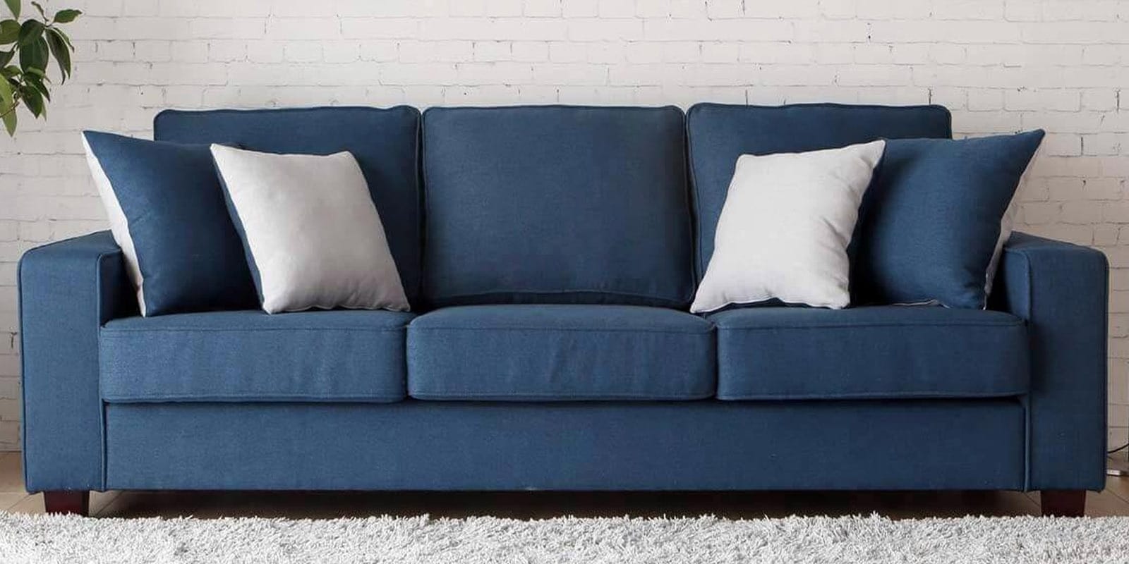 Castilla Three Seater Sofa in Navy Blue Colour Castilla Three Seater Sofa in Navy Blue Colour