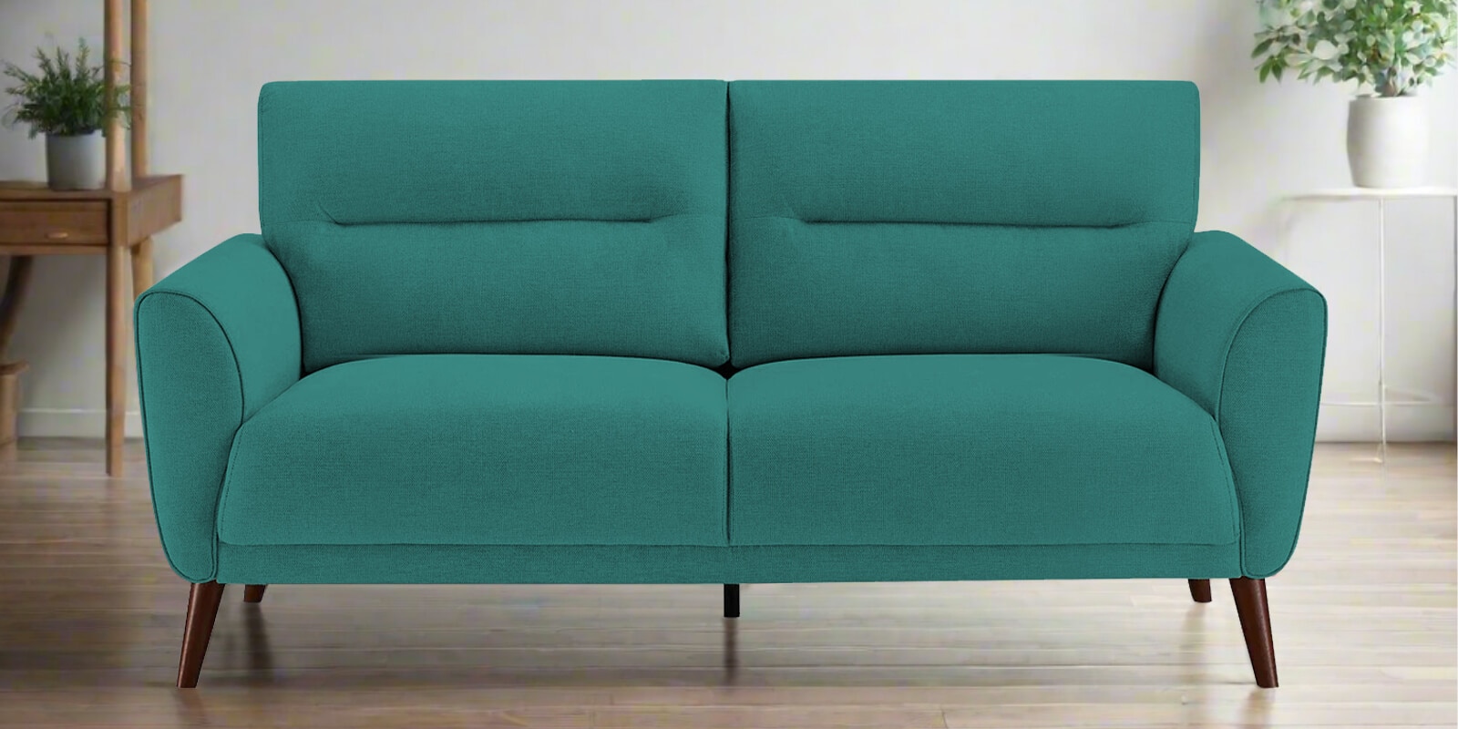 Castro Fabric 2 Seater Sofa In Charcoal Grey Color