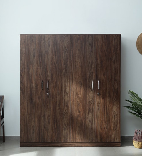 Cabalina 4 Door Wardrobe In Natural Walnut Colour