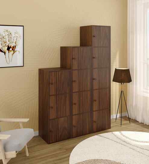 bluewud Calcio Combo Cabinet In Brown Maple Finish-picture-27