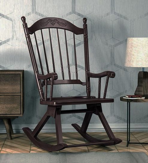 Calgary New Rocking Chair In Chesnut Colour By Forzza