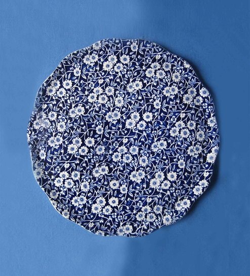 Calico Blue Earthenware  1 Pc Dinner Plate