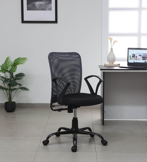 Callisto Breathable Mesh Ergonomic Chair in Grey Colour