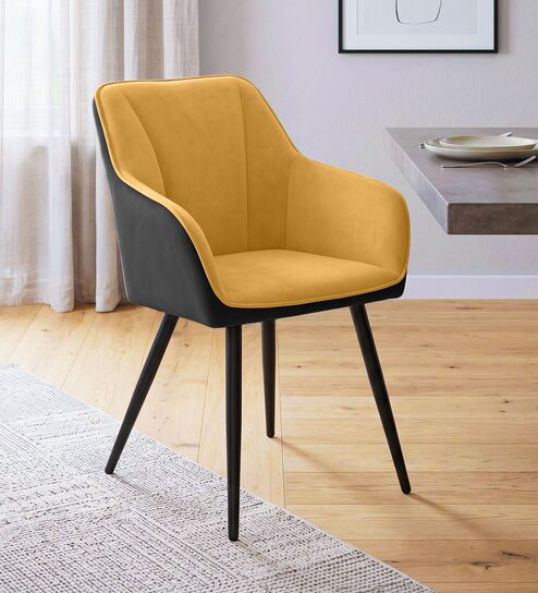 Calvessa Elegant Armchair In Yellow Colour