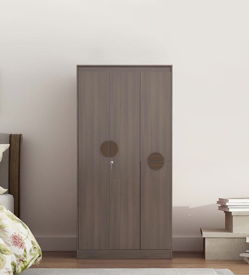 Calypso 3 Door Wardrobe in Spiced Acacia Finish