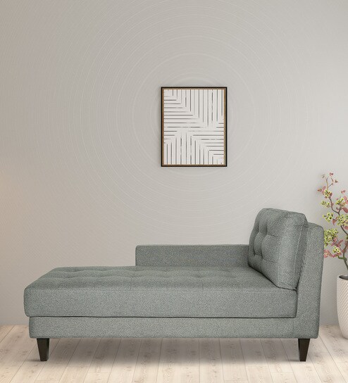 Camarillo Fabric Chaise Lounger in Slate Grey Colour