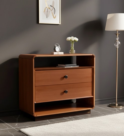 Cambert Chest Of Drawers In Danish Teak Brown Finish