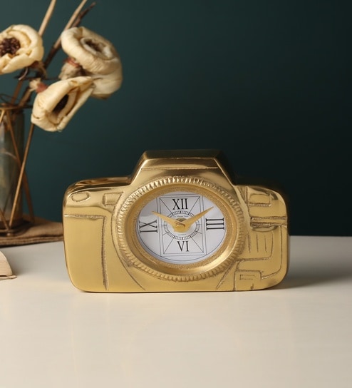 Silver Camerio Table Clock