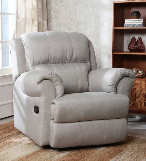 Buy Cami 1 Seater Recliner In Light Grey Colour By Casacraft