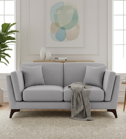 Candy Fabric 2 Seater Sofa in Dim Grey Color By Febonic