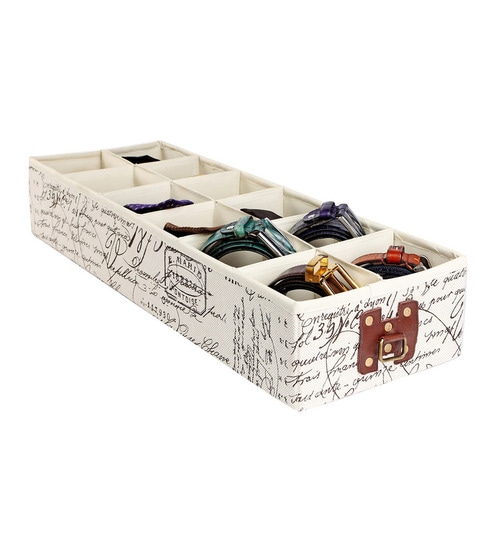 Buy Canvas 12 Compartments Belt Organiser By My Gift Booth Online