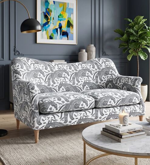 Capri Safari Sketch 2 Seater  Upholstered Sofa 