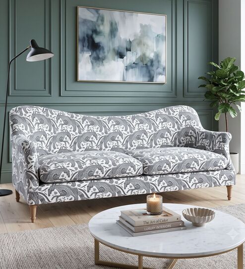 Capri Safari Sketch 3 Seater Upholstered Sofa 