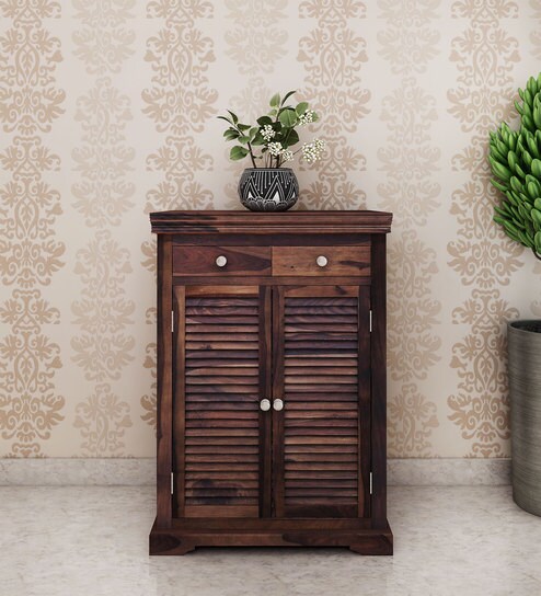 Buy Carleson Solid Wood Shoe Cabinet In Provincial Teak Finish By