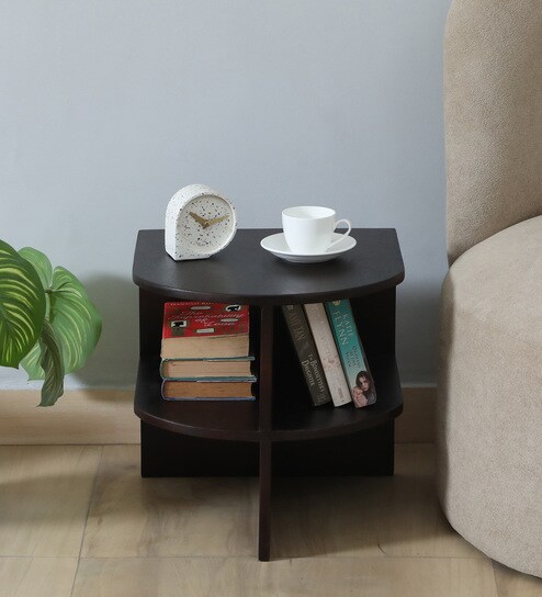 Carver Mango Wood End Table In Brown Colour