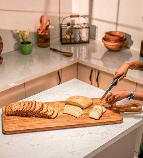 Rustic Charm Carvex Acacia Wood Chopping Board